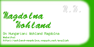 magdolna wohland business card